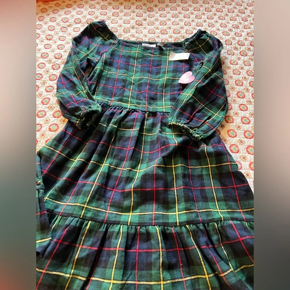 NWT The Children’s Place Mom & Me Matching Plaid Midi Dress size XL / 14 girl’s